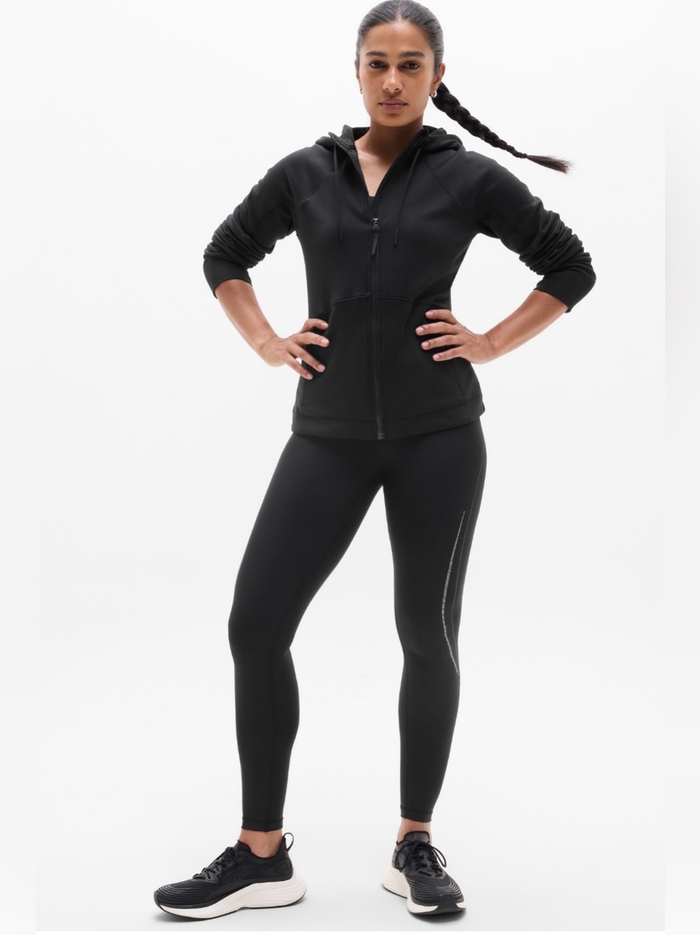 NWT-Athleta Black Unstoppable Full Zip Jacket, Large